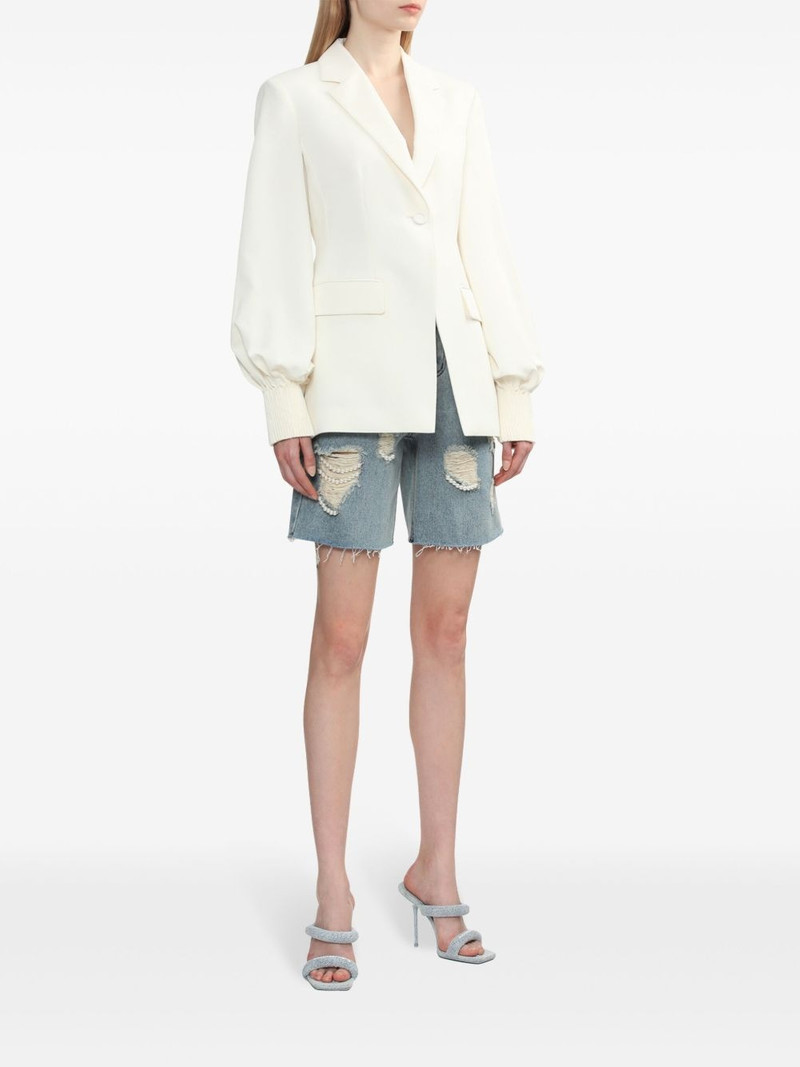 KIMHĒKIM single-button gathered-sleeve jacket outlook