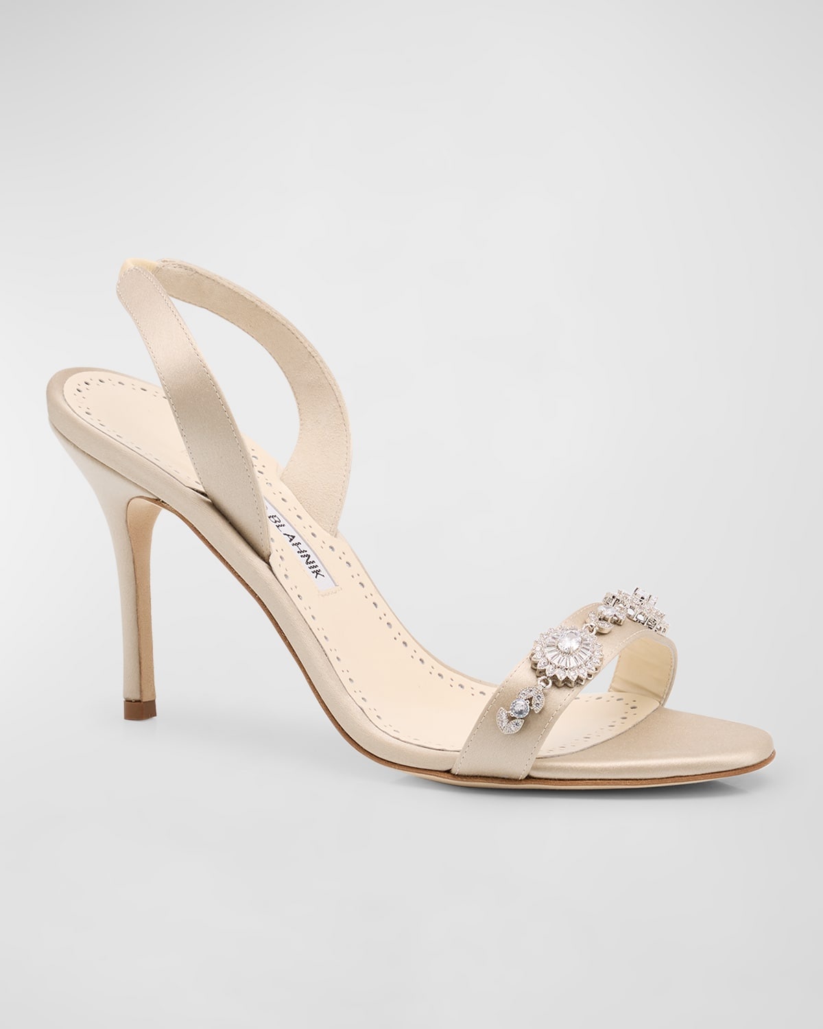 Crystal Satin Halter Sandals - 4