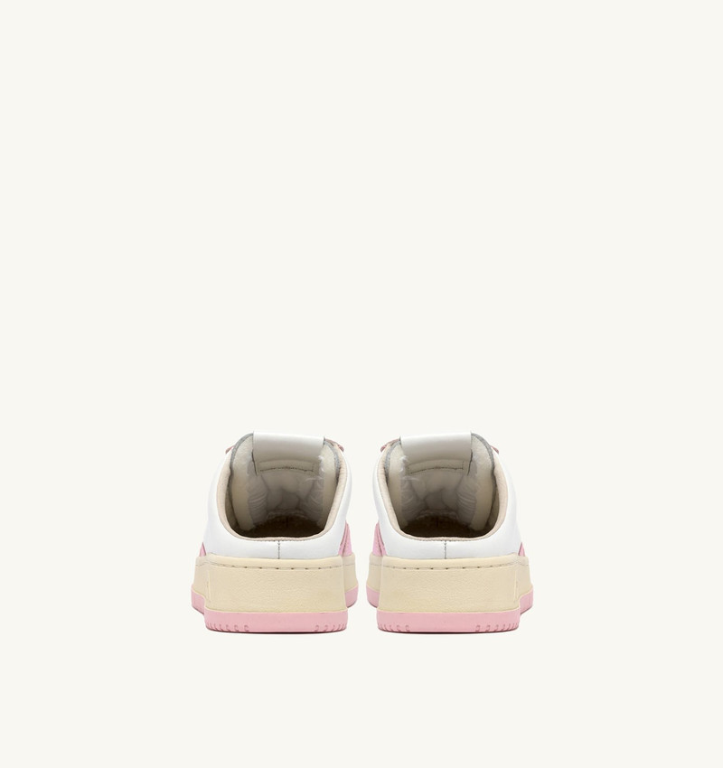 MEDALIST MULE SNEAKERS IN WHITE AND BLUSHING BRIDE LEATHER 3