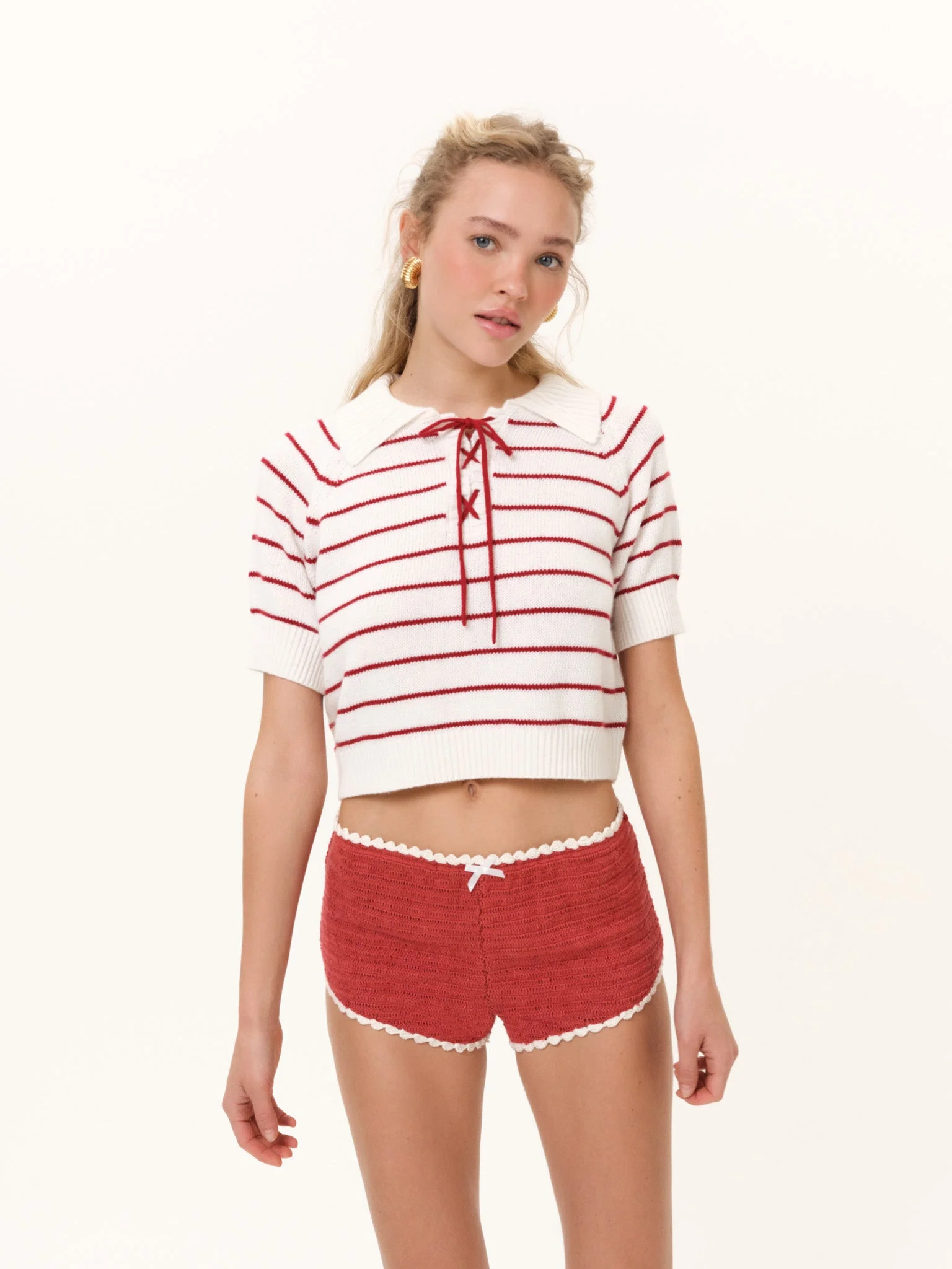 Betsy Striped Polo Tee - 1