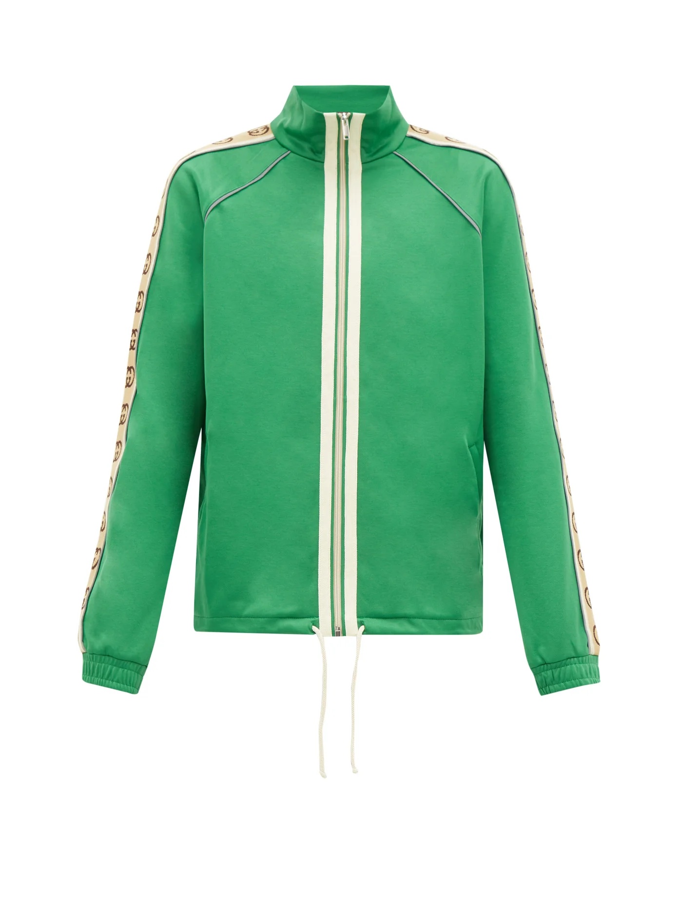 GG-jacquard side-stripe technical track jacket - 1