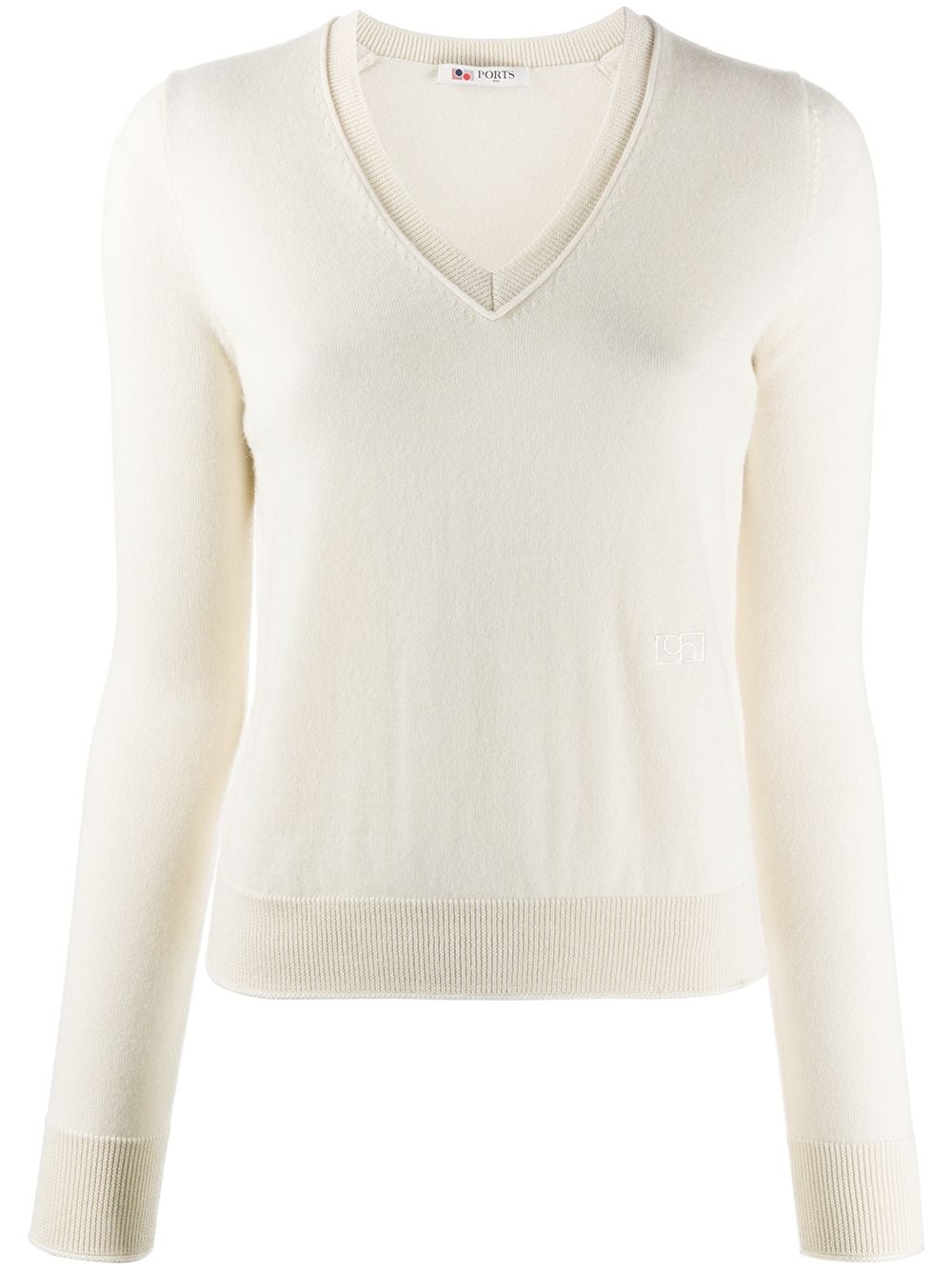 v-neck cashmere jumper - 1