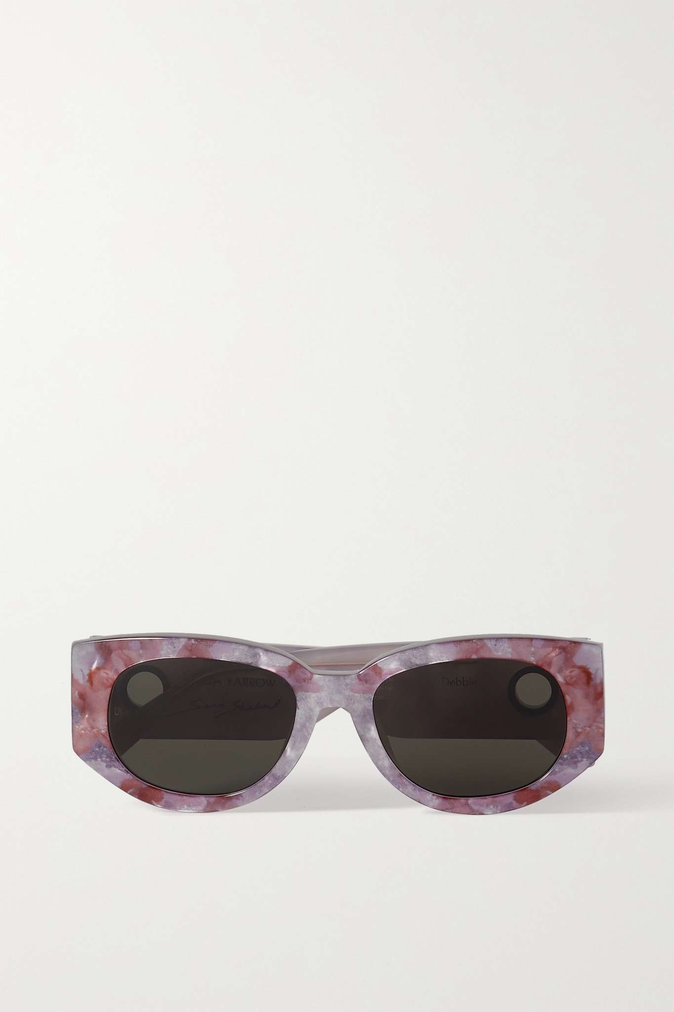 + Sara Shakeel Debbie D-frame marbled acetate sunglasses - 1