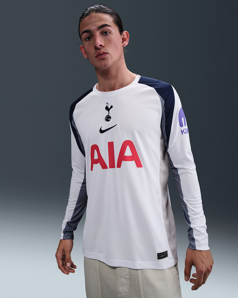 Tottenham Hotspur 2025/26 Stadium Home Men's Nike Dri-FIT Soccer Replica Long-Sleeve Jersey 1