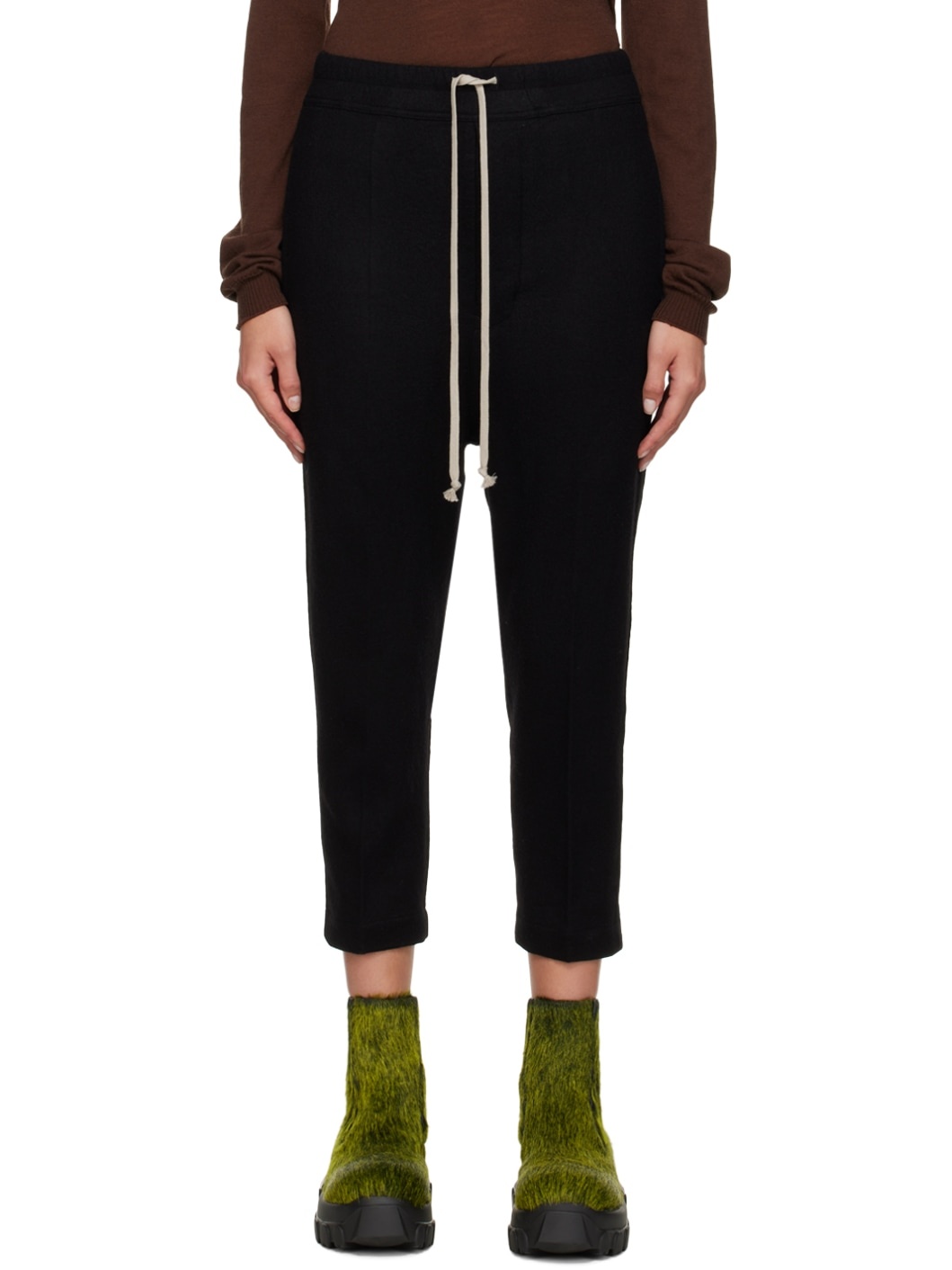 Rick Owens Black Astaires Lounge Pants | REVERSIBLE