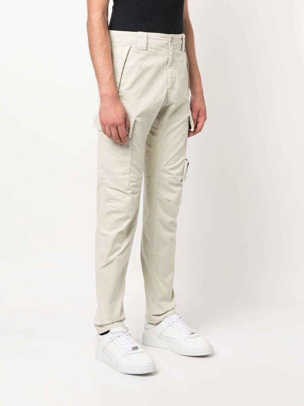 logo-patch cargo trousers - 3