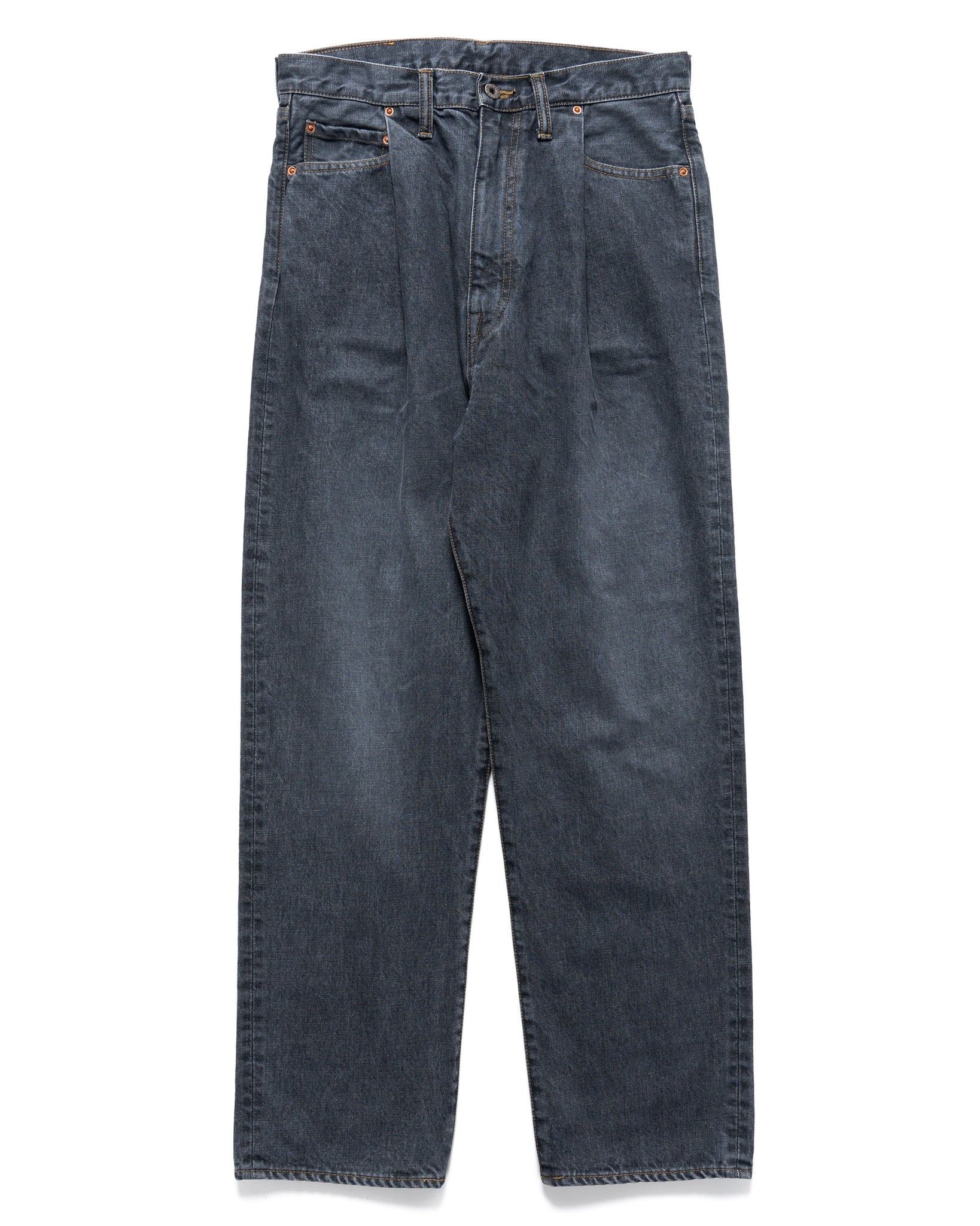 【PERSONSOUL】Black Detachable Denim XU 韓国 ONI Denim 02527P-DIZR 20oz 'Dark Indigo 'Secret Denim' Type