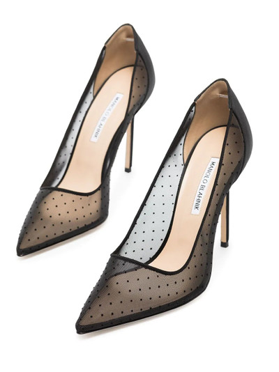 Manolo Blahnik BBLA 105mm polka dot pumps outlook