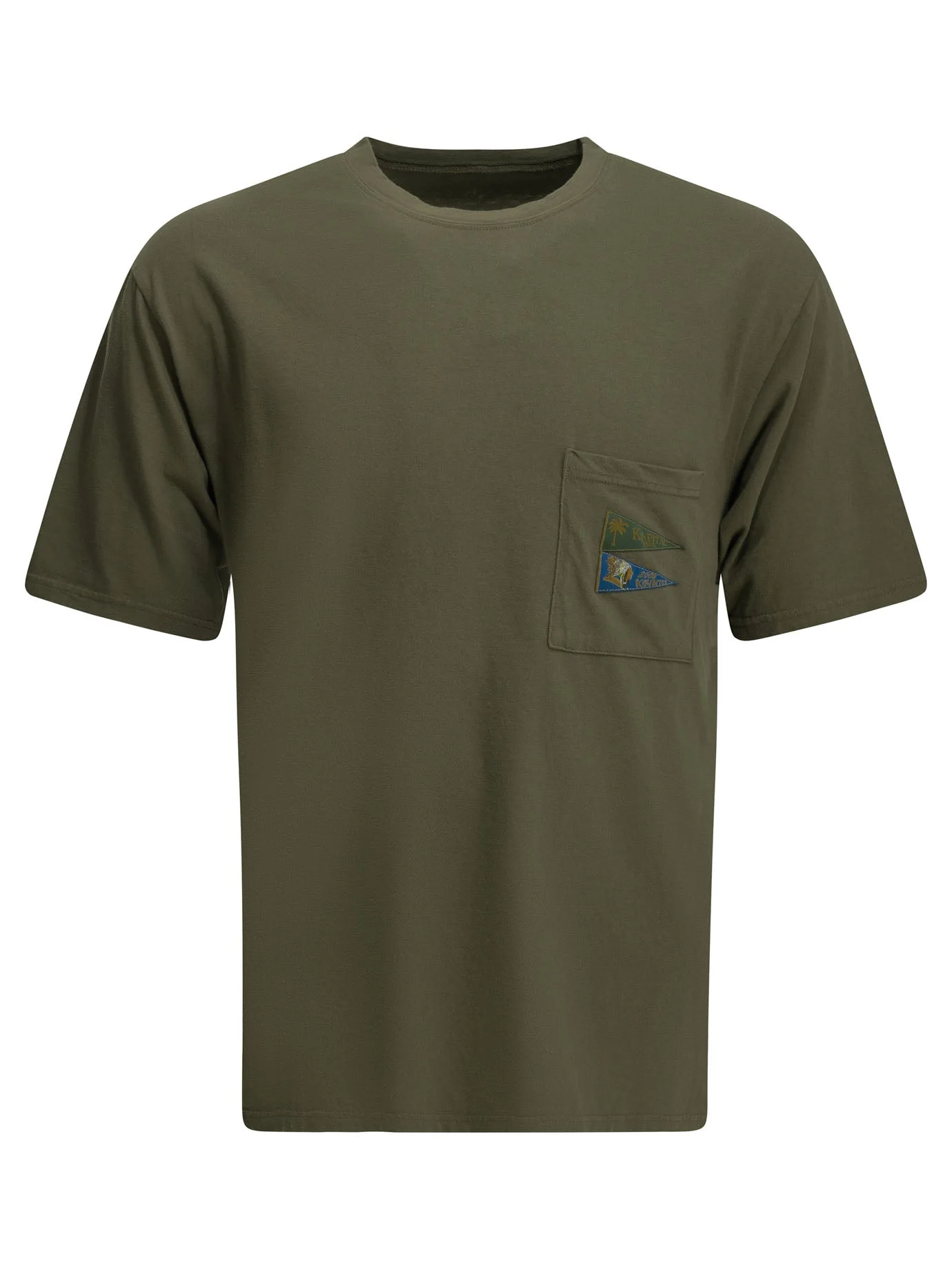 Kapital Pennant Crew-neck T-shirt Green - 1