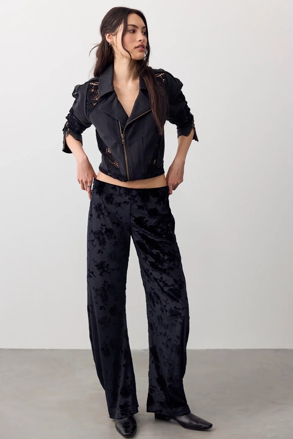 Radiance Velvet Pull-On Pants - 1