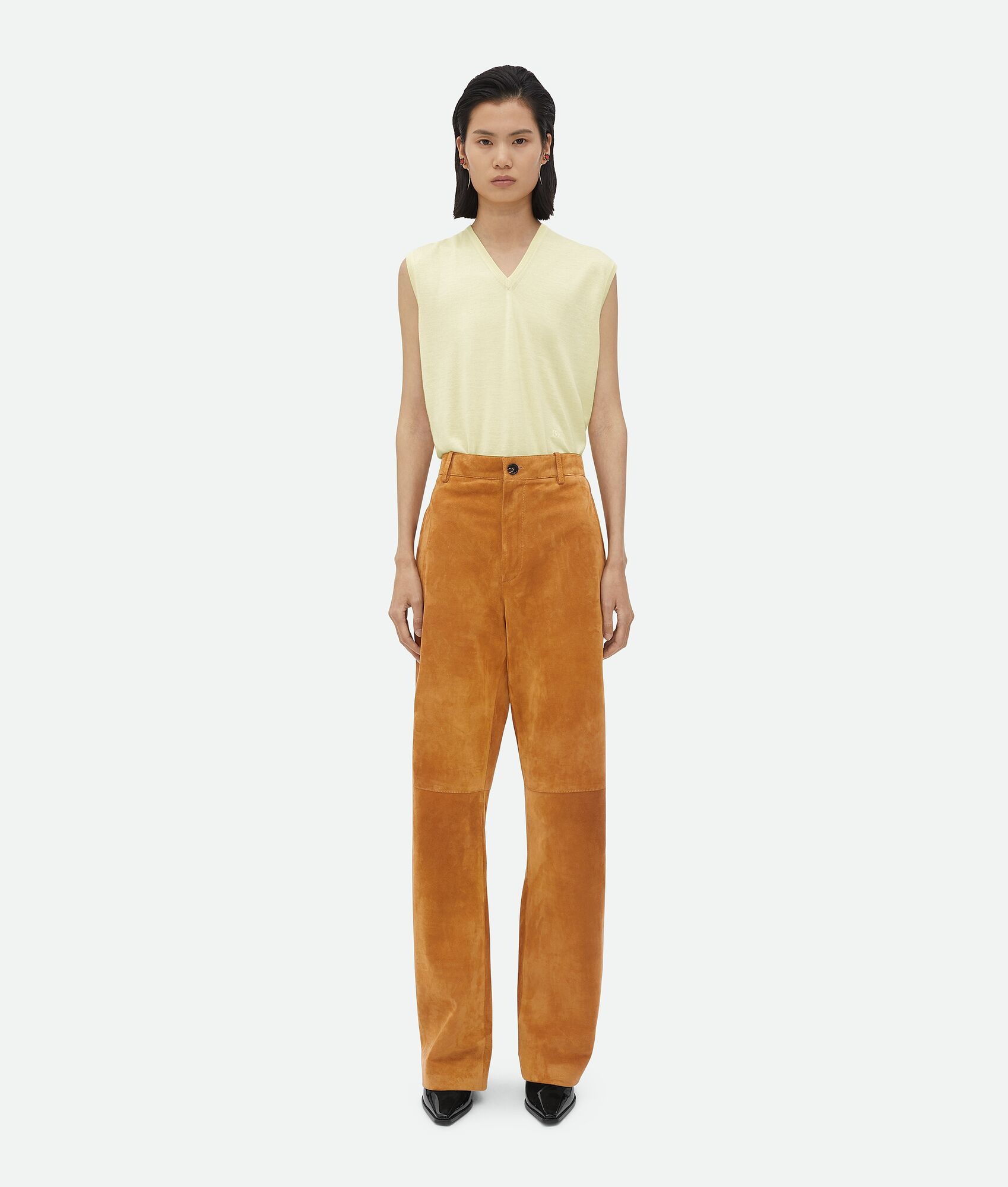 Suede Leather Trousers - 1