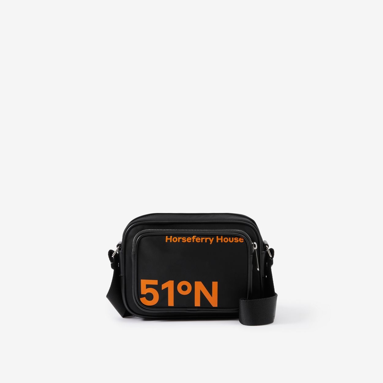 Coordinates Print Nylon Crossbody Bag - 1