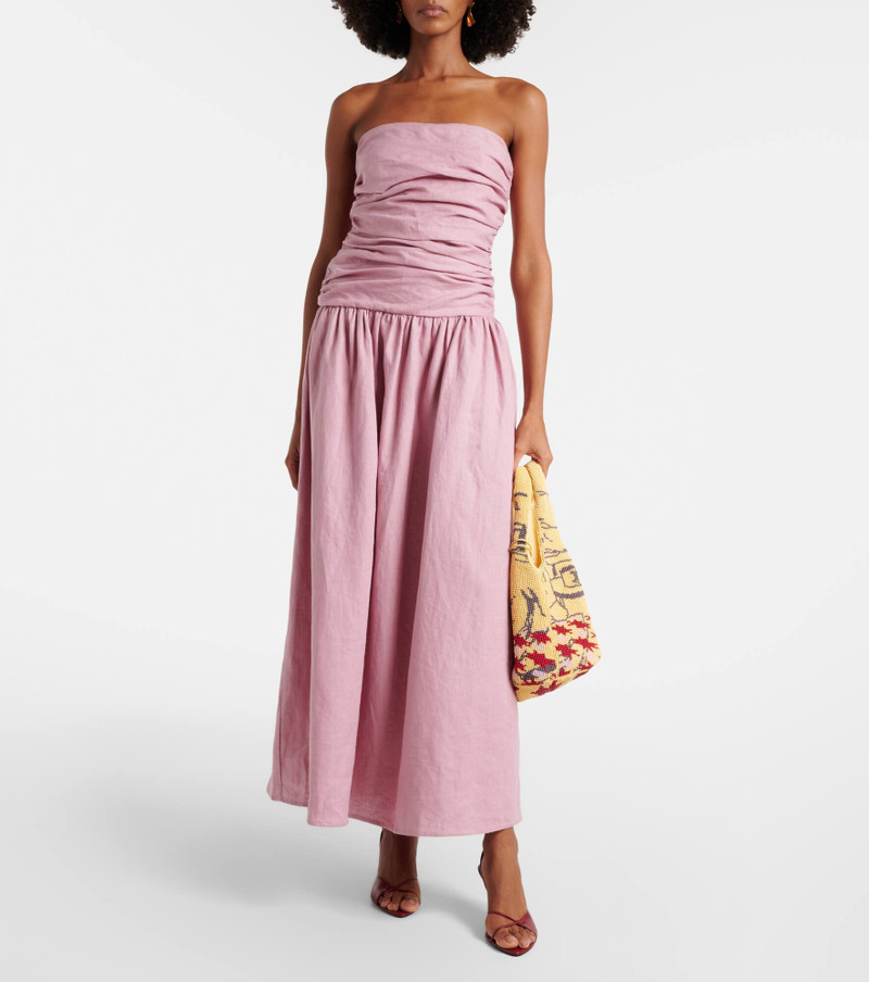 FAITHFULL Sacha strapless linen maxi dress outlook