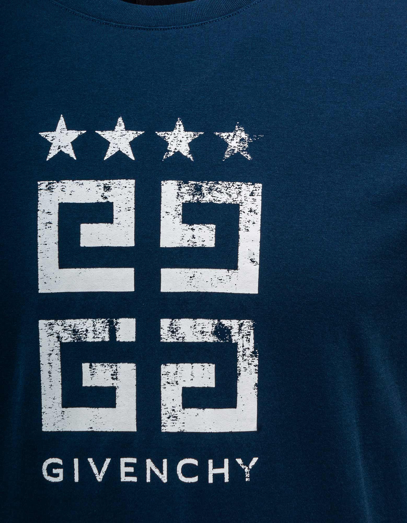 Givenchy Blue 4G Stars T-Shirt - 5