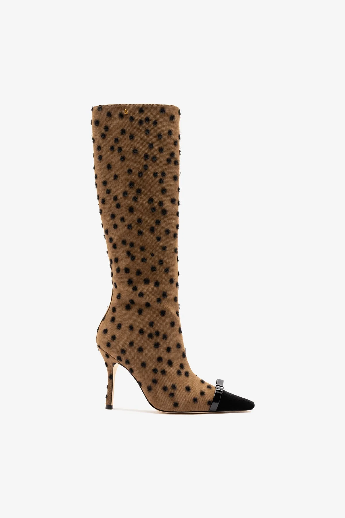 Carine Boot Cinnamon Polka Dots Fabric - 1