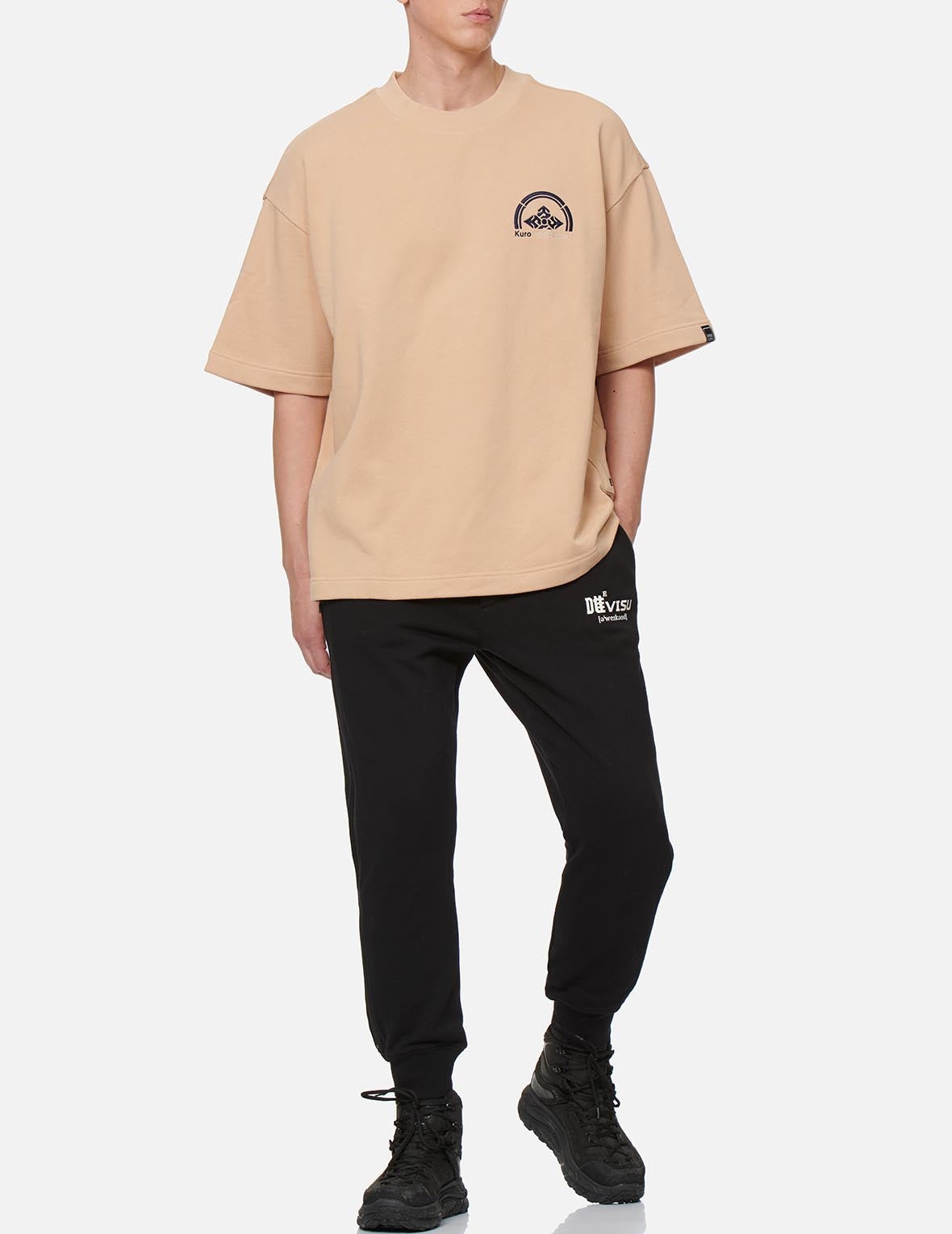 Brush Effect Seagull Print Sweatpants - 5