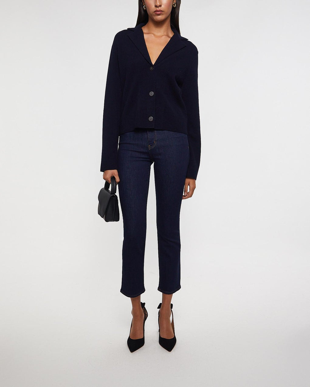 Jeans The Pencil Crop Dark blue wash - 3