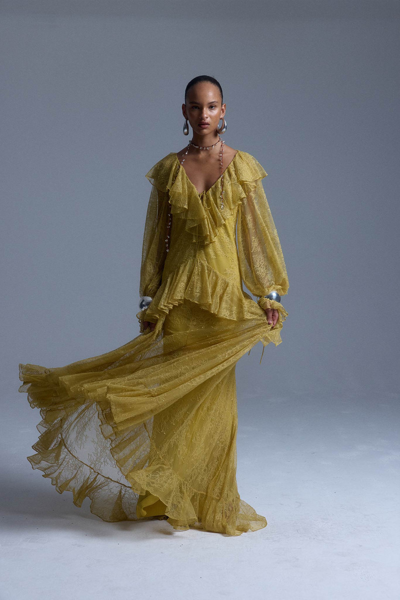 ESEN MAXI DRESS IN YELLOW LACE 1