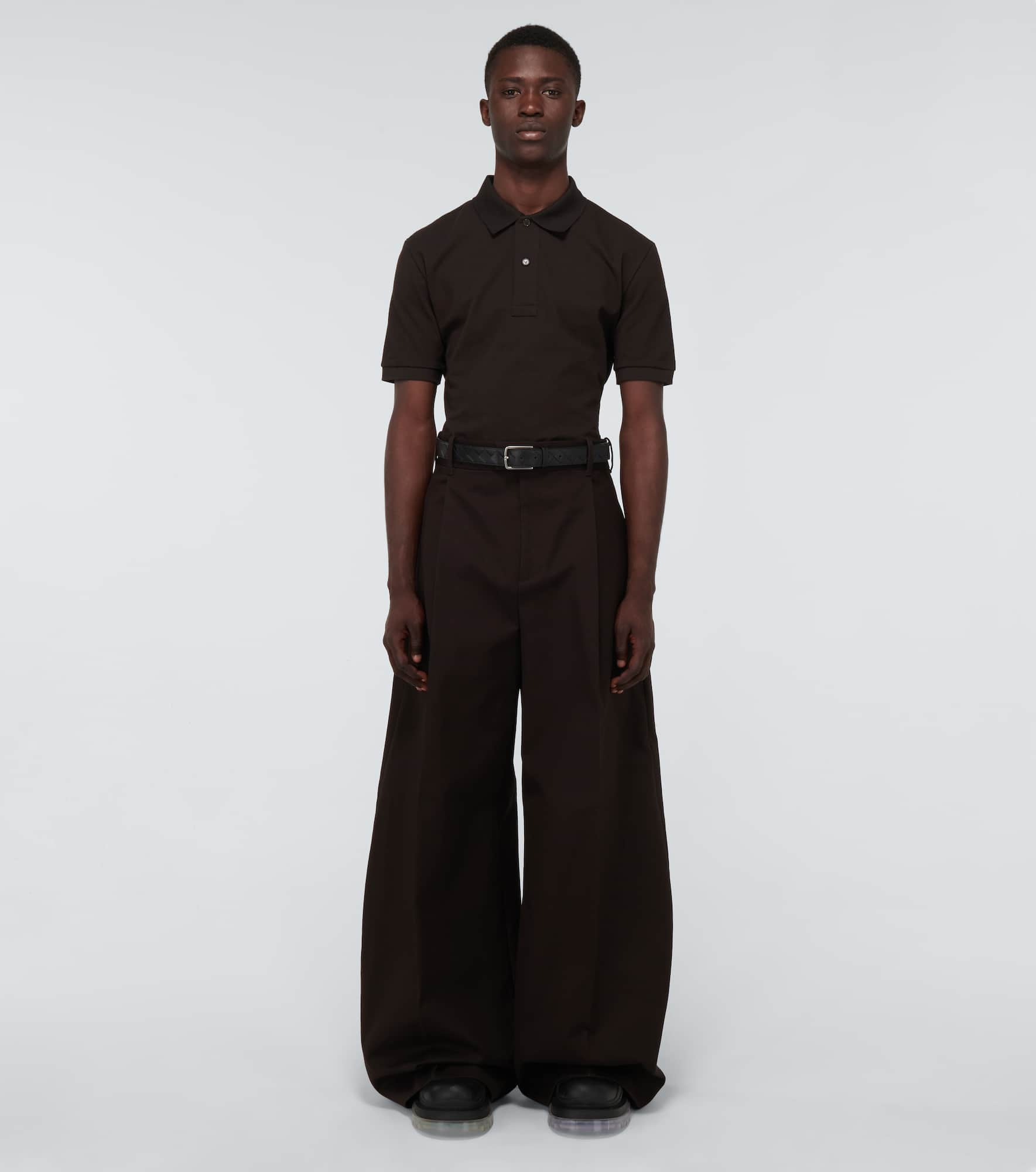 Short-sleeved cotton piqué polo - 2