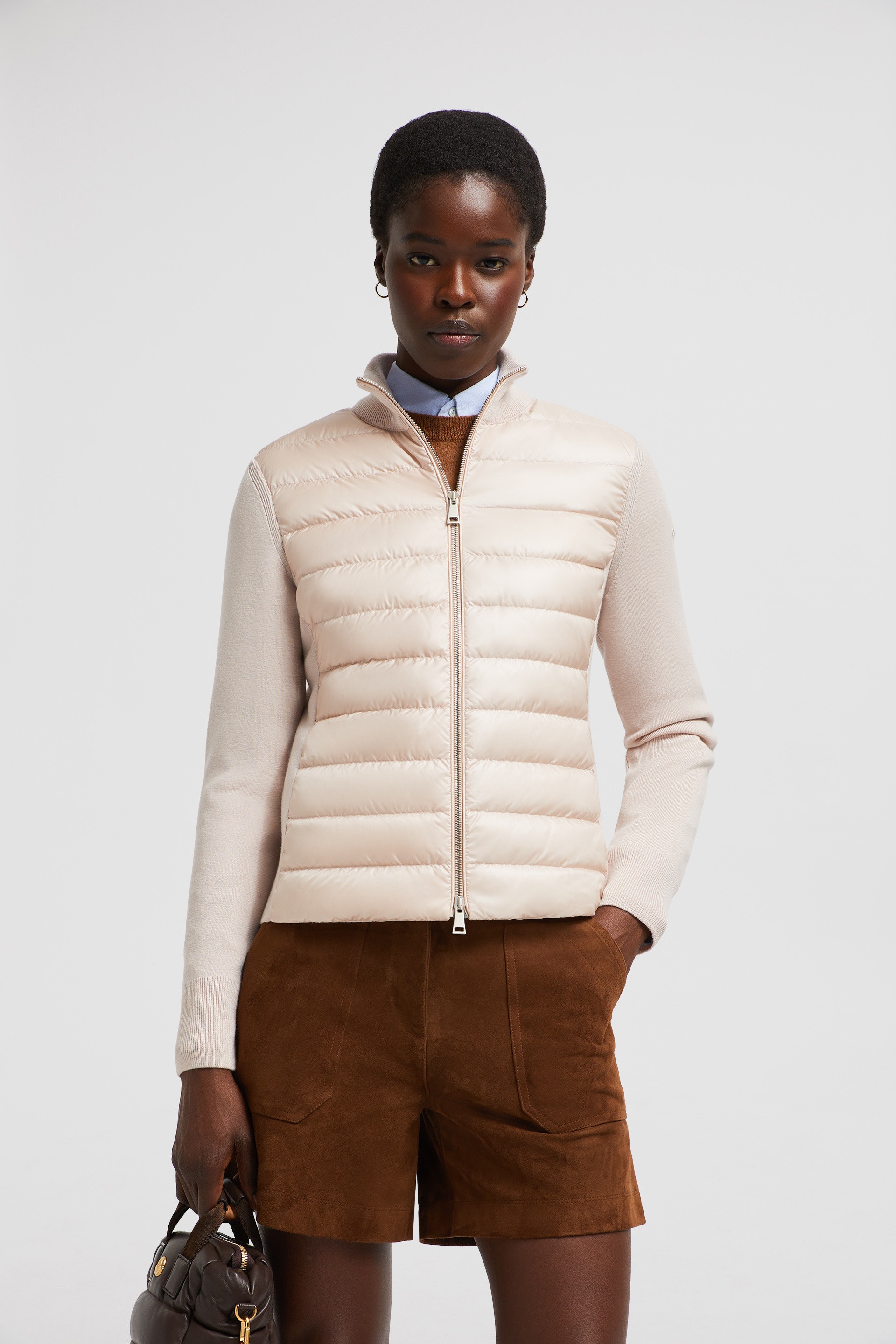 Padded Wool Zip-Up Cardigan - 2