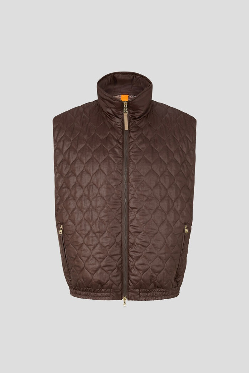 Pride Quilted waistcoat in Chocolate 1