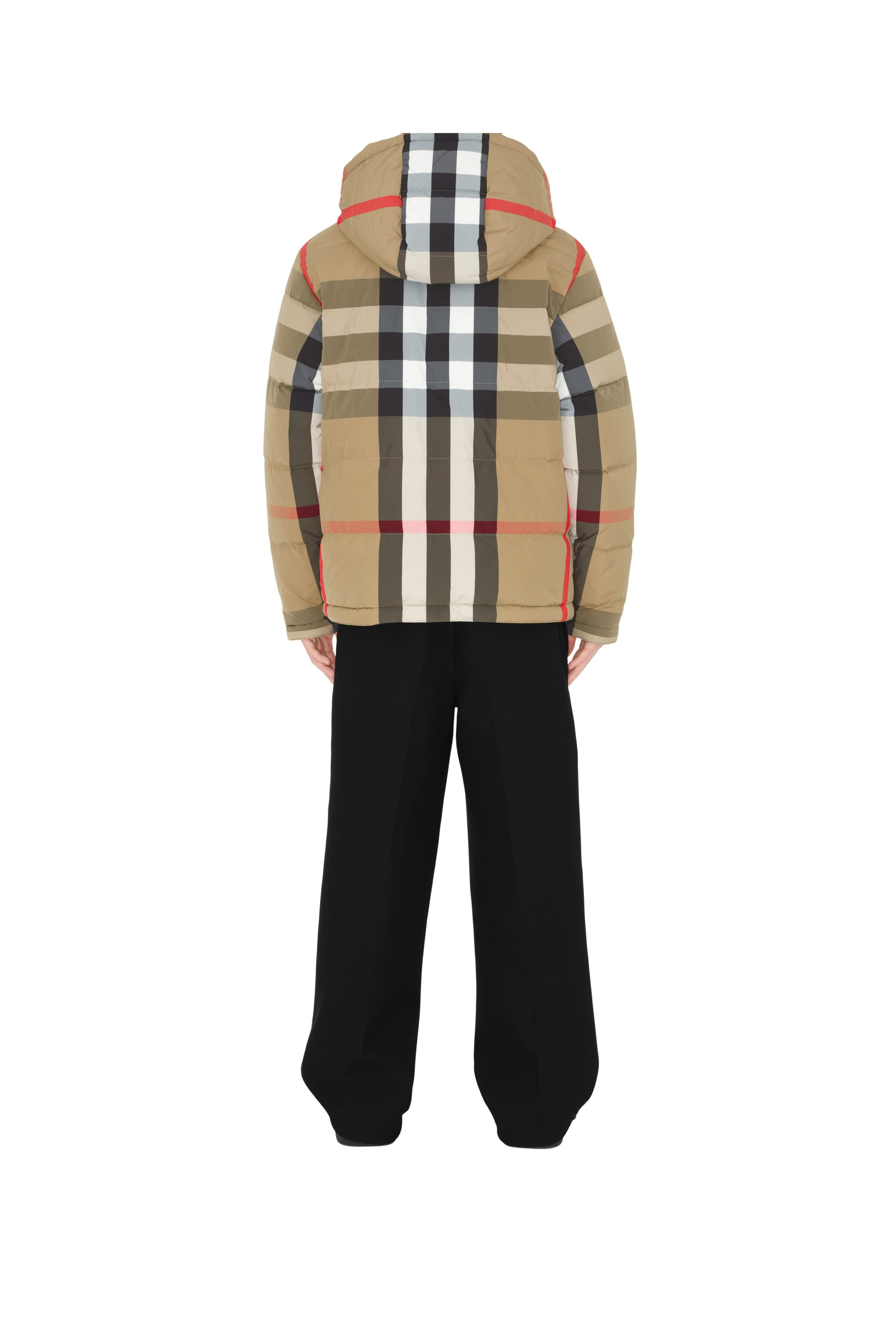 burberry Reversible Check Puffer Jacket in Archive Beige/black at Nordstrom - 4