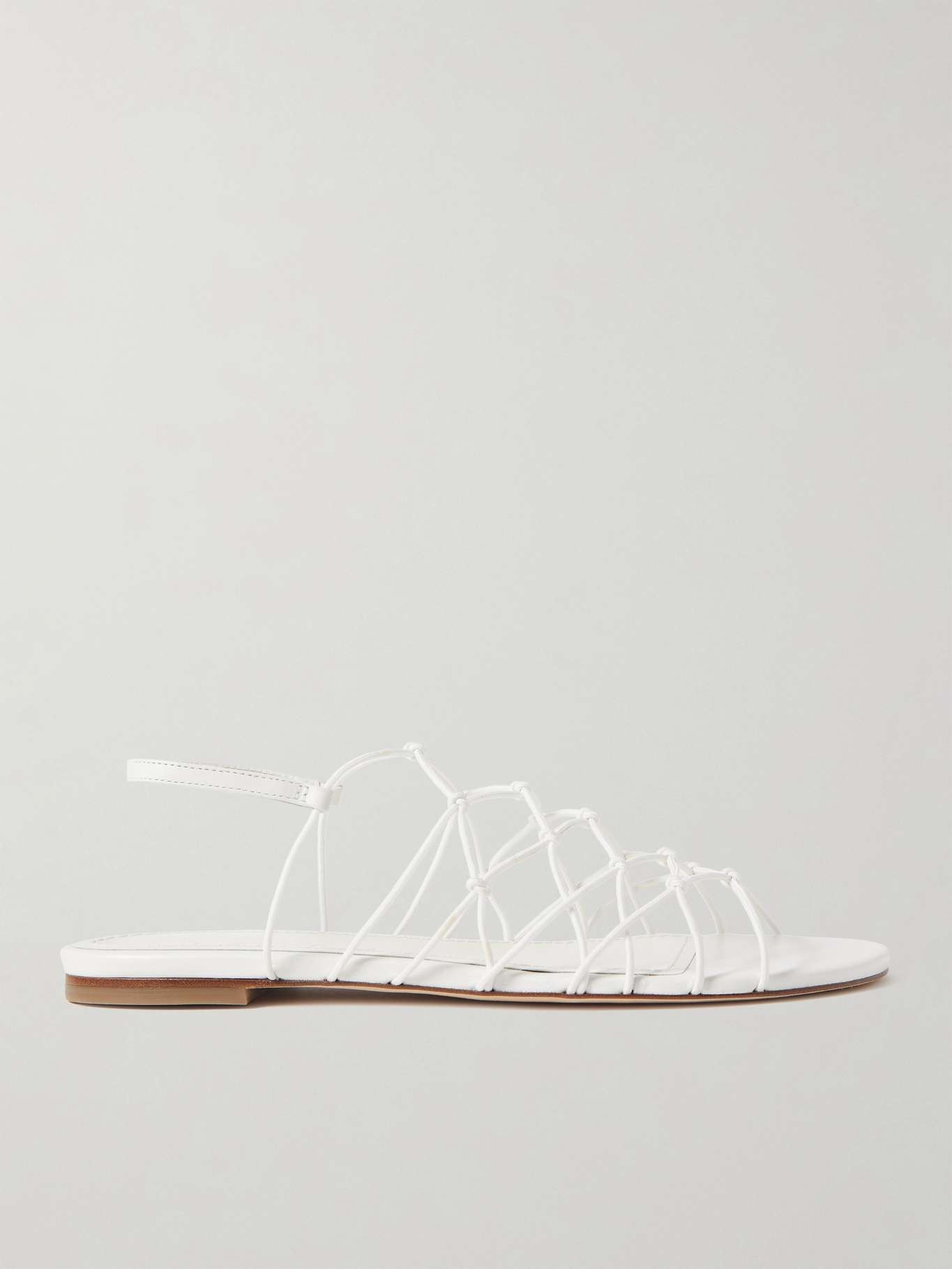 Gio knotted elastic and leather sandals - 1