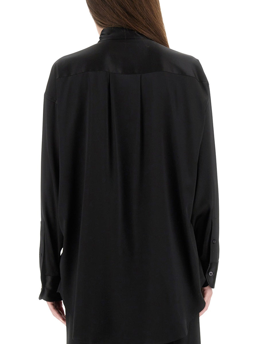 Stretch Silk Satin Shirt - 3