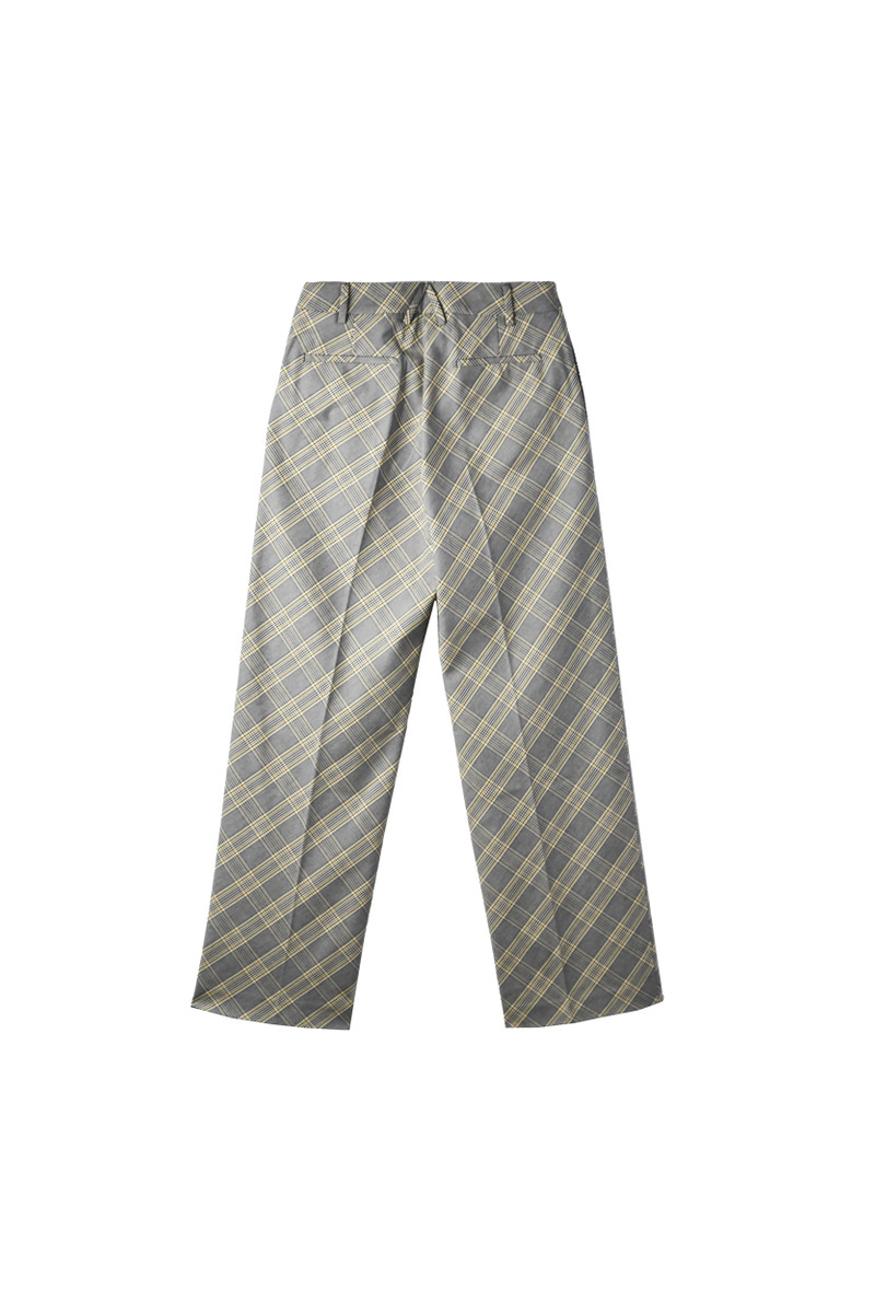 Ambush AMBUSH Check Wide Leg Trousers Grey outlook
