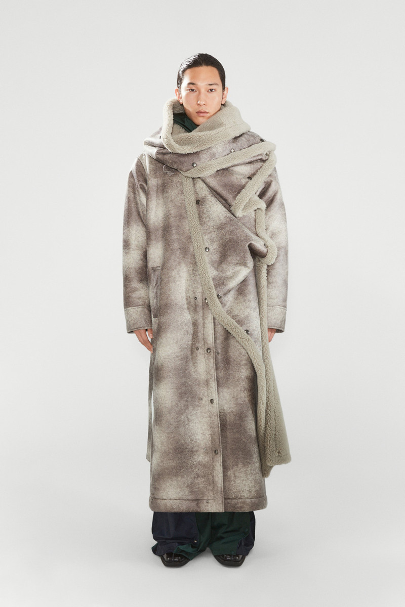 Snap Off Panel Hood Aviator Coat 1