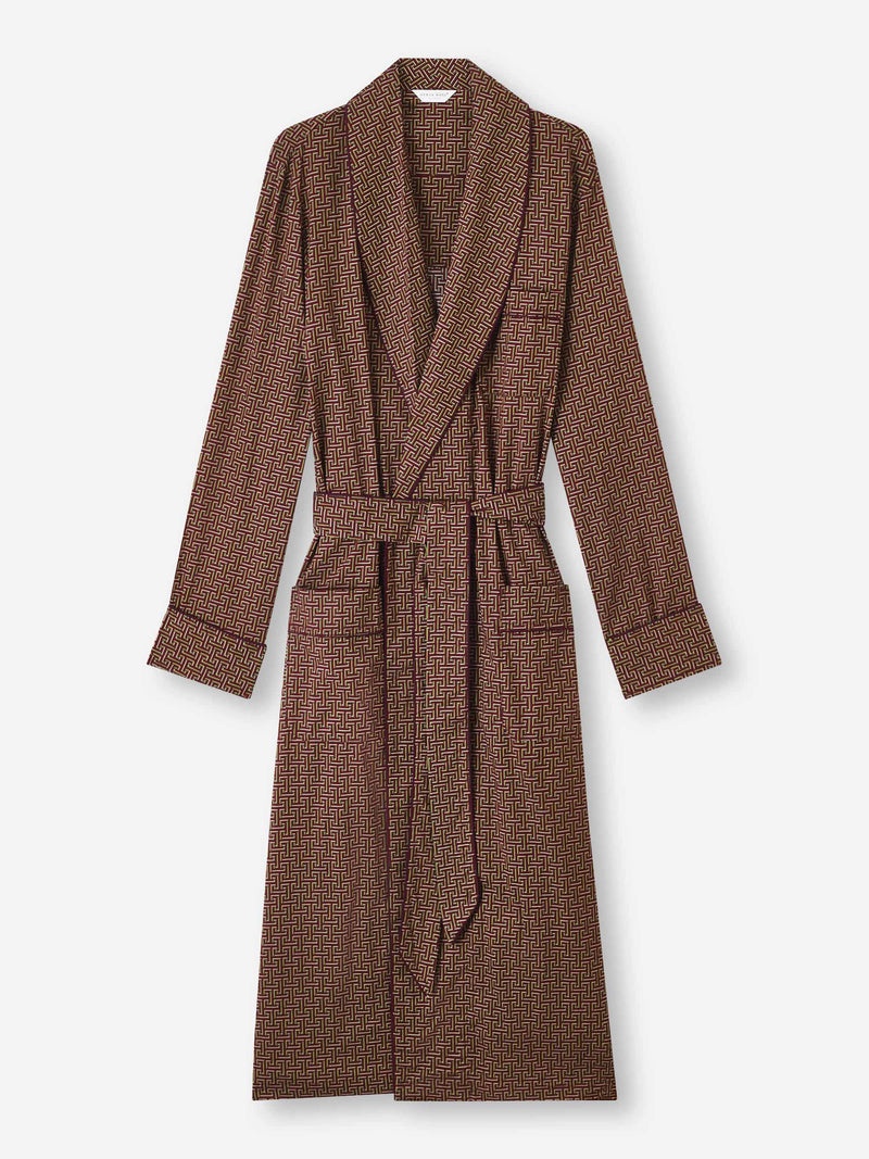 Men's Robe Ledbury 72 Cotton Batiste Burgundy - 1