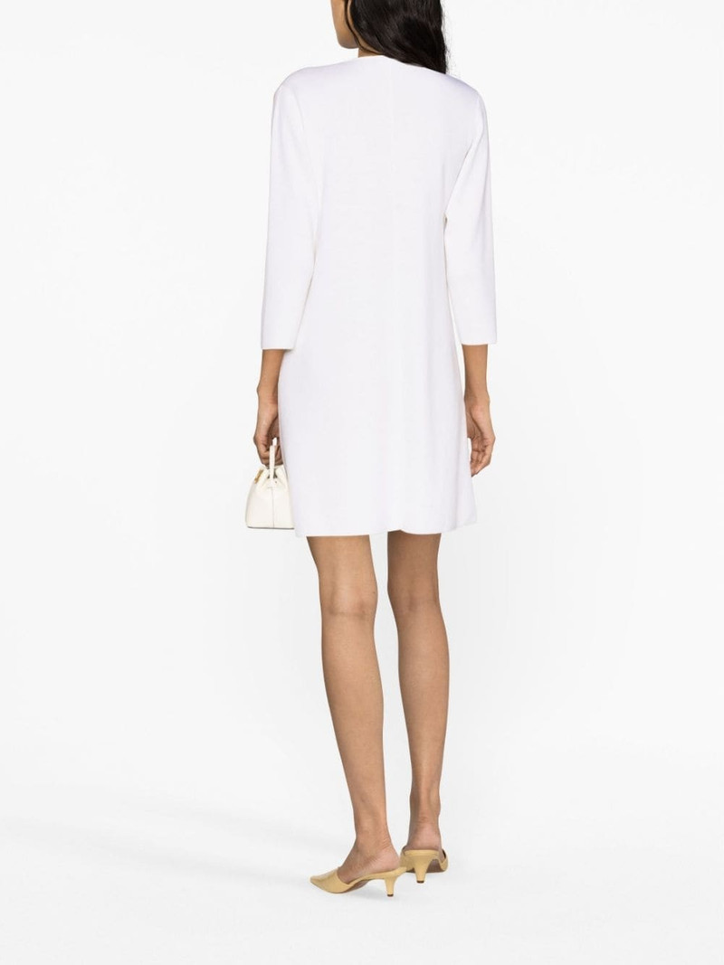 split-neck knitted wool minidress 4