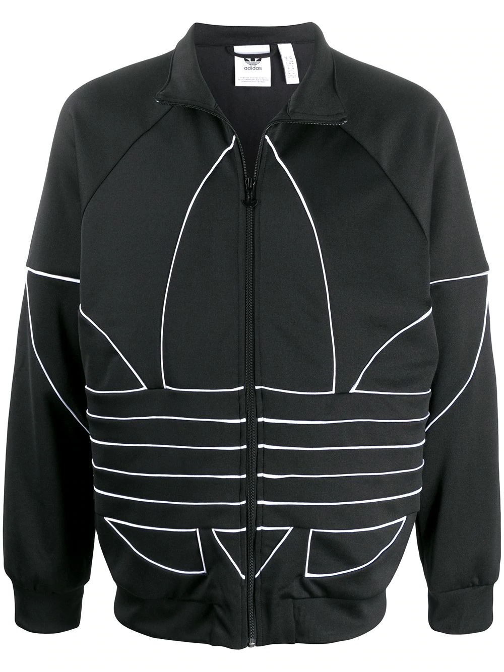 logo outline print jacket - 1