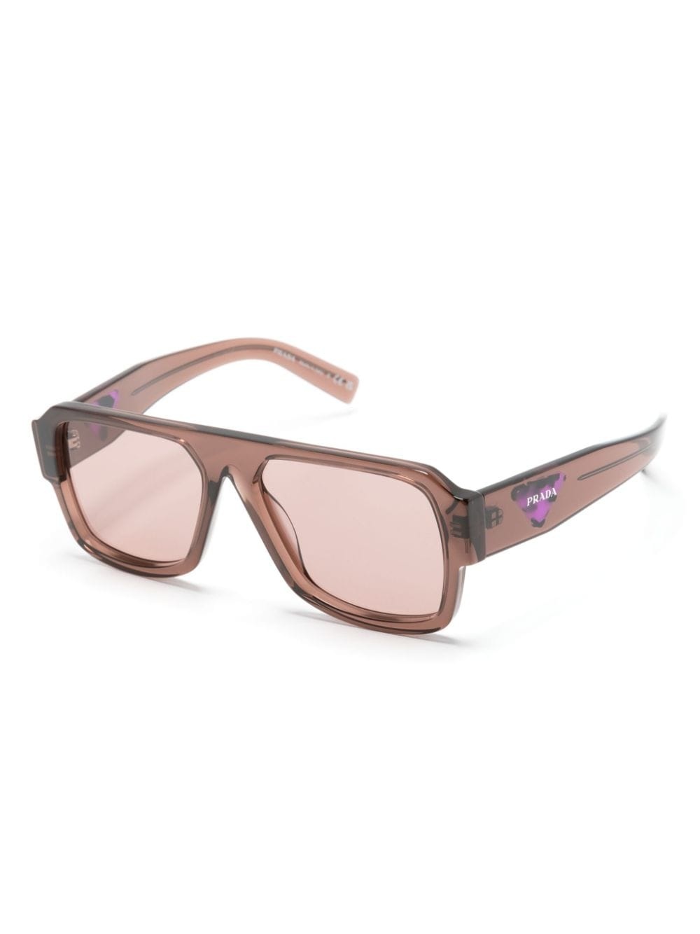 transparent pilot-frame sunglasses - 2