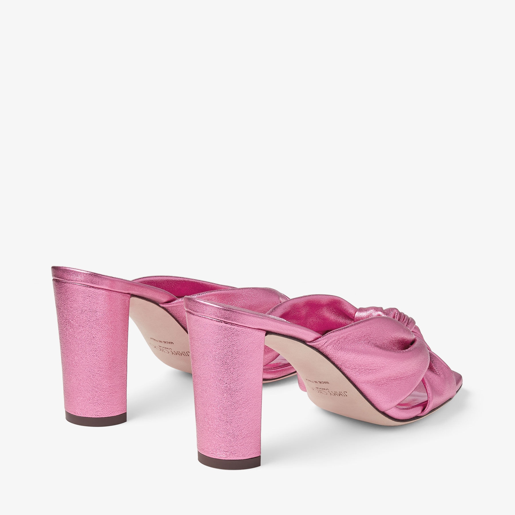 Avenue 85
Candy Pink Metallic Nappa Leather Mules - 5