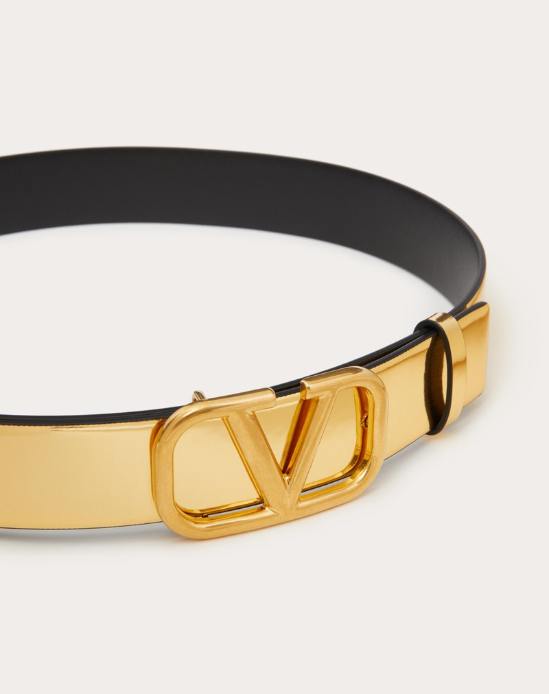 VLOGO SIGNATURE BELT IN MIRROR-EFFECT CALFSKIN 30 MM 4