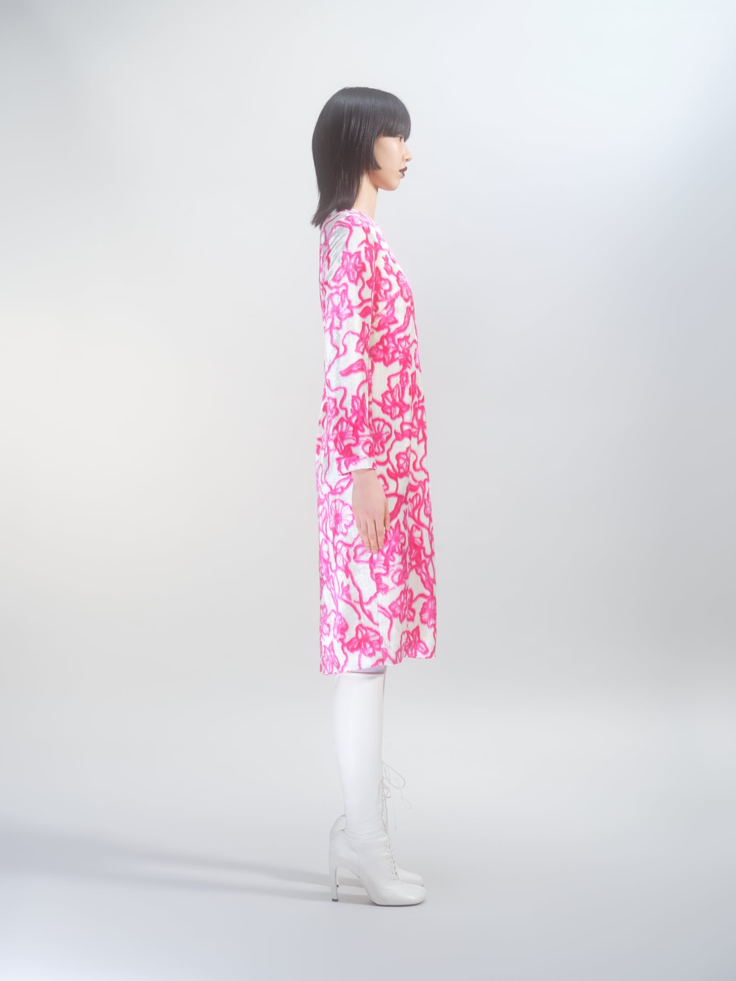 PRINTED VELVET DRESS - 3