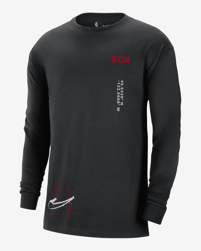 Portland Trail Blazers Courtside Max90 Nike Men's NBA Long-Sleeve T-Shirt - 1