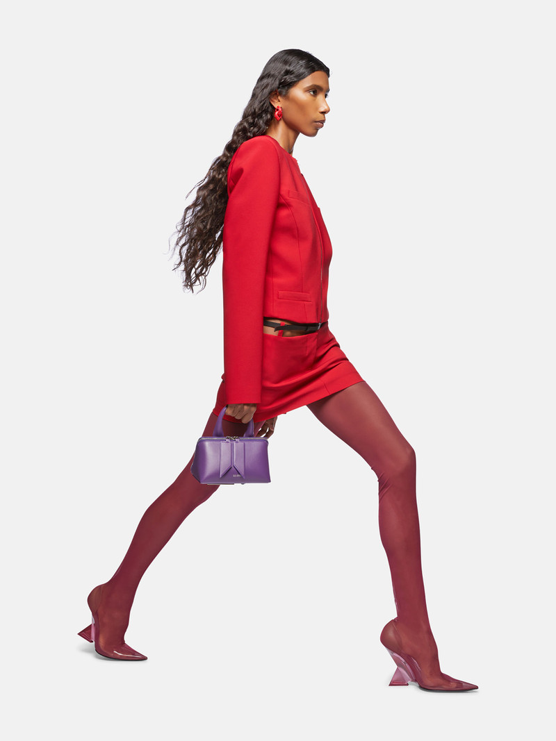 VIBRANT RED MINI SKIRT 4