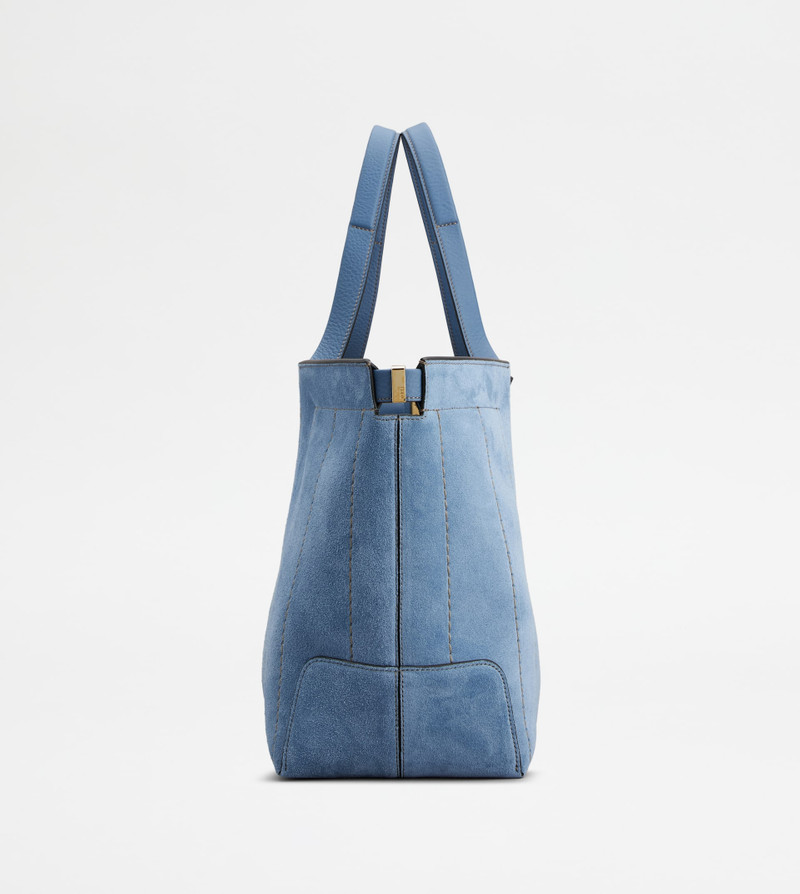 Tod's TOD'S DI BAG FOLIO IN SUEDE MEDIUM-SMALL - BLUE outlook