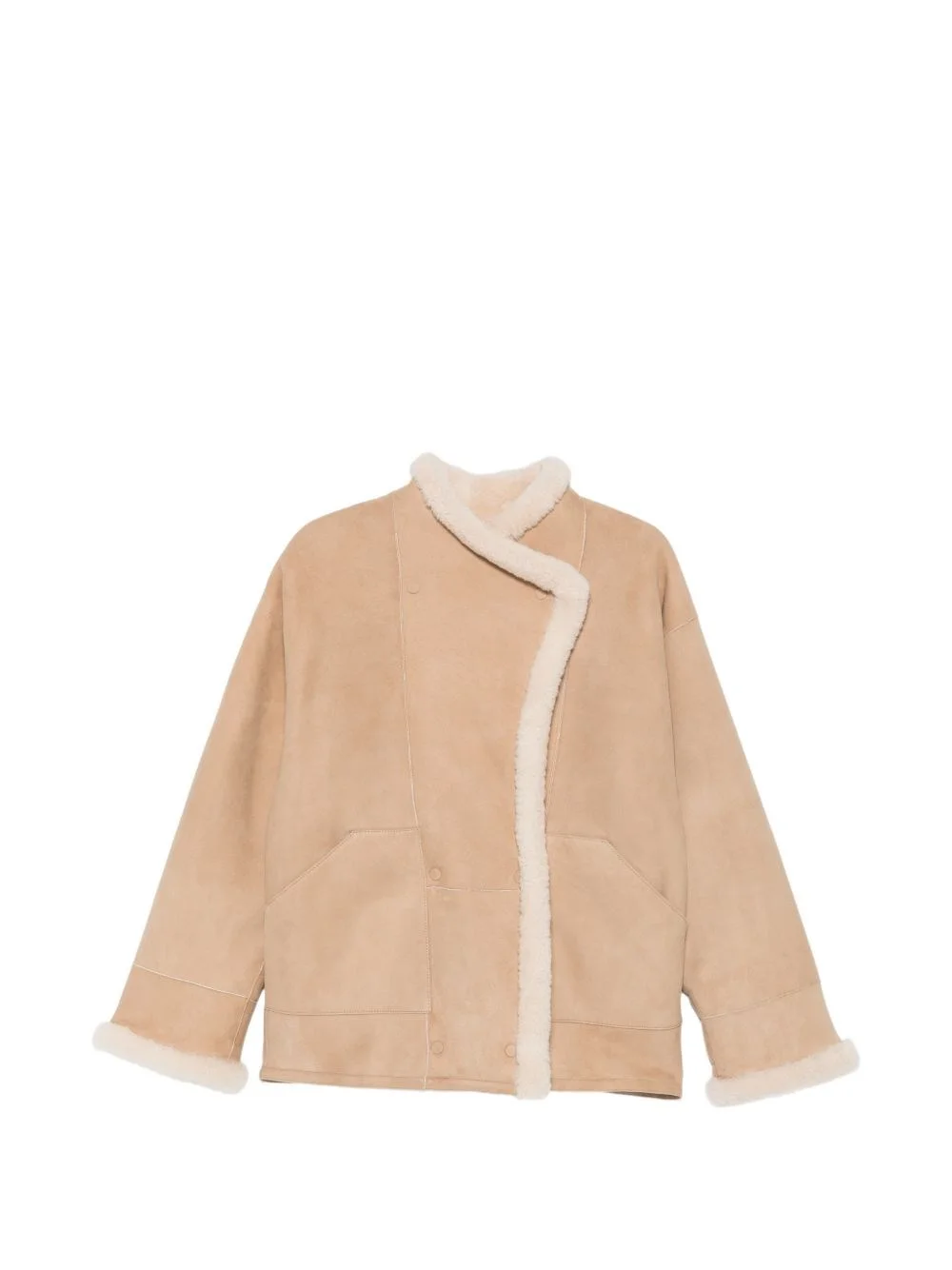 Shearling double-breasted jacket - 1