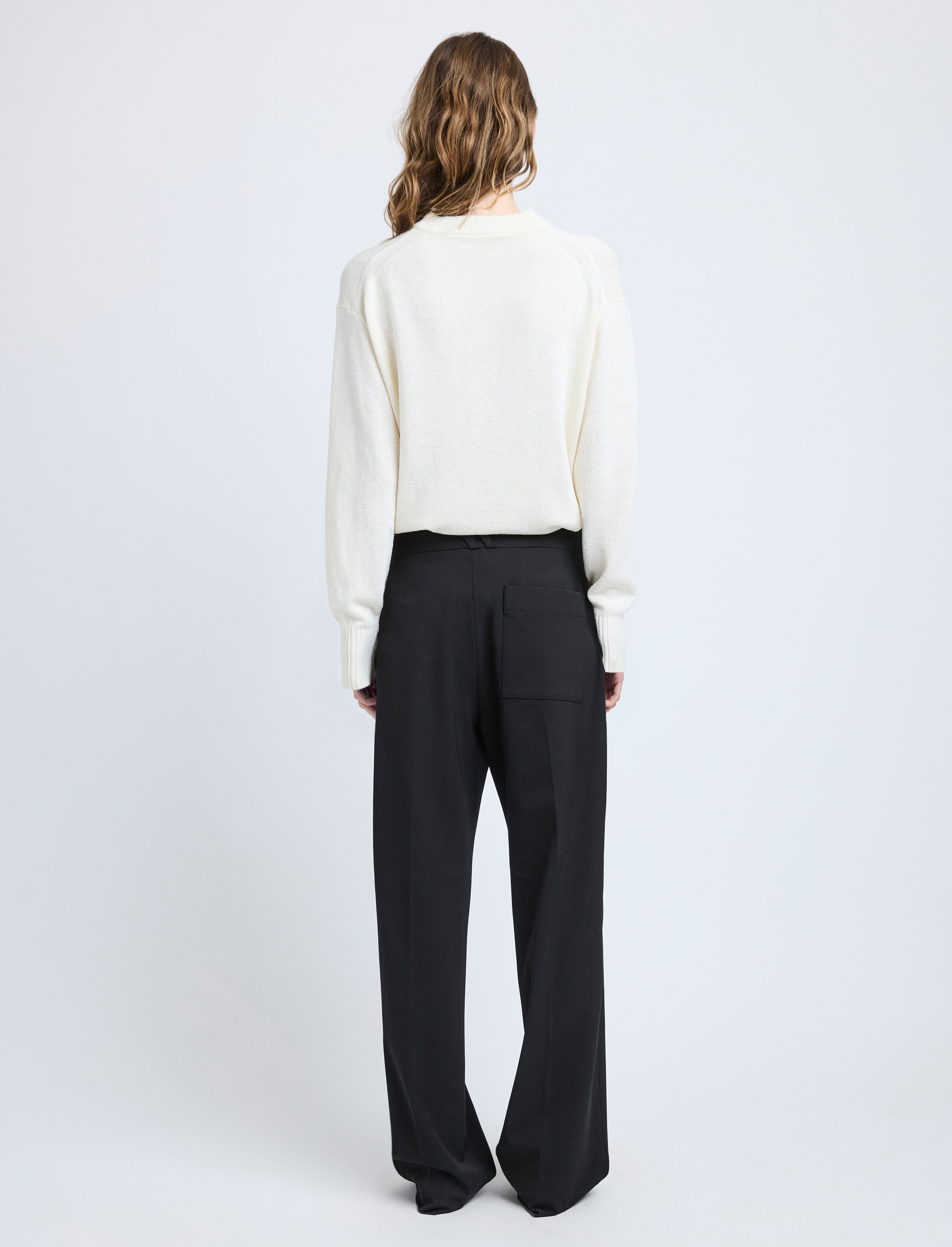 Corri Sweater in Silk Cotton Crepe Knit - 5