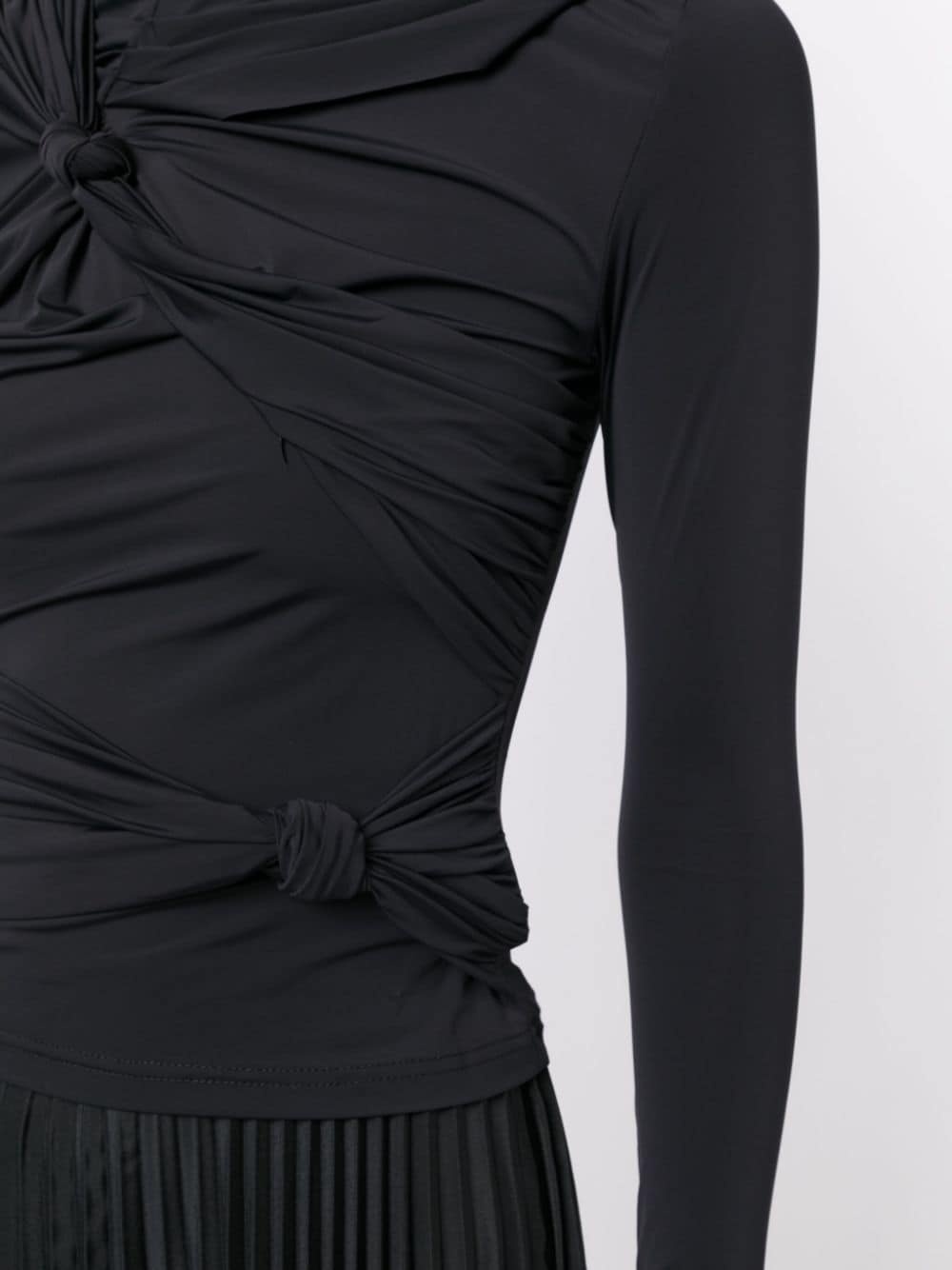 knot-detail long-sleeved top - 5