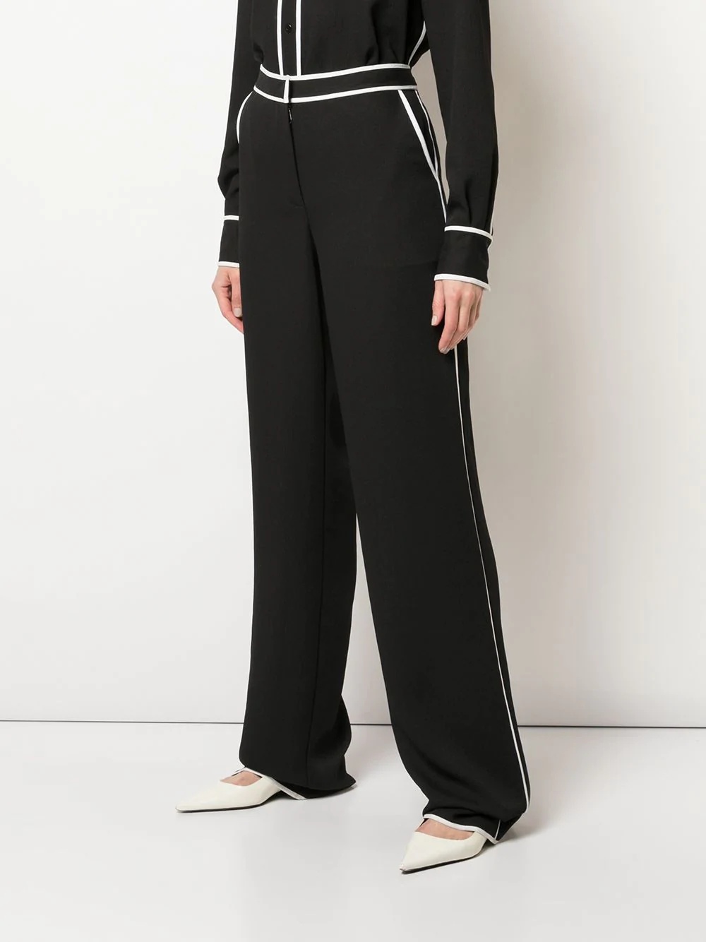 contrast trim tailored trousers - 3