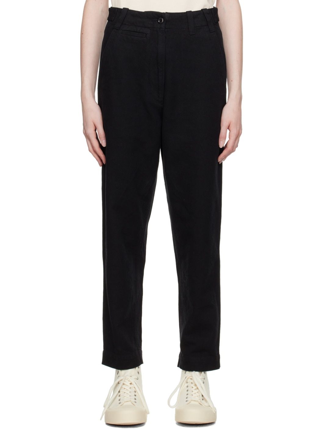 Black Tapered Trousers - 1