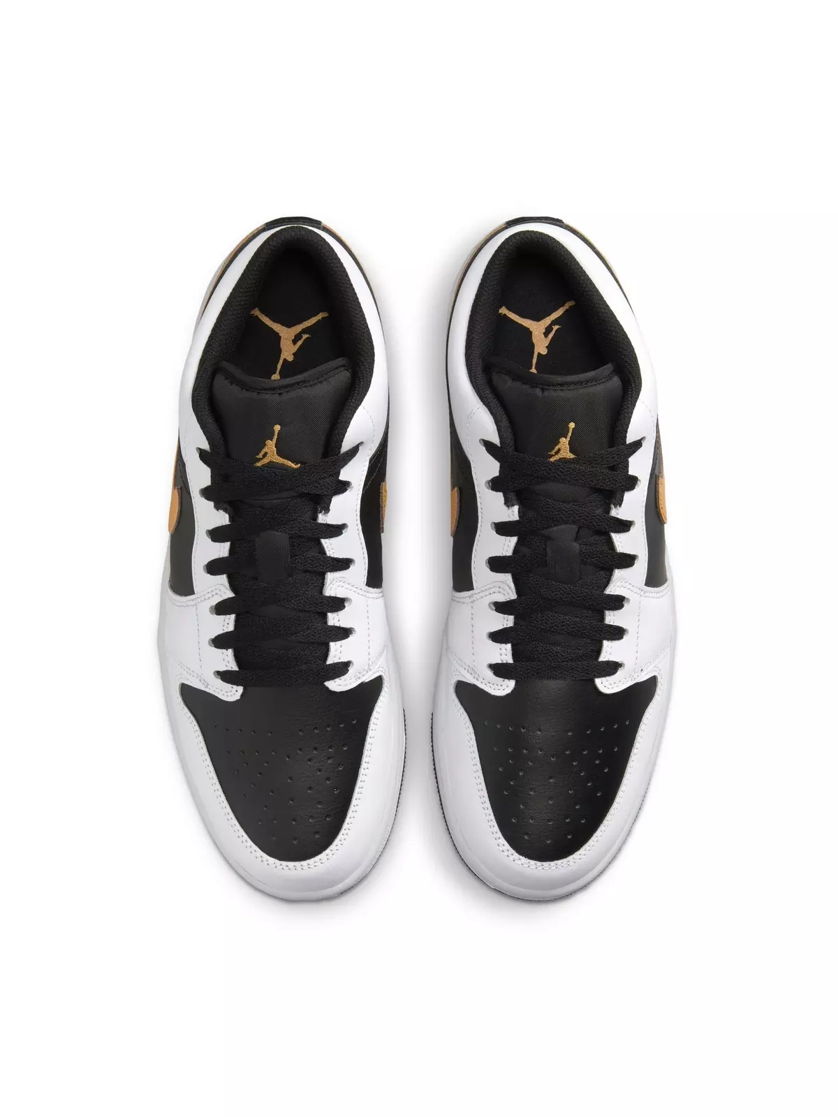 1 Low "White/Metallic Gold/Black" Men's Shoe - 6