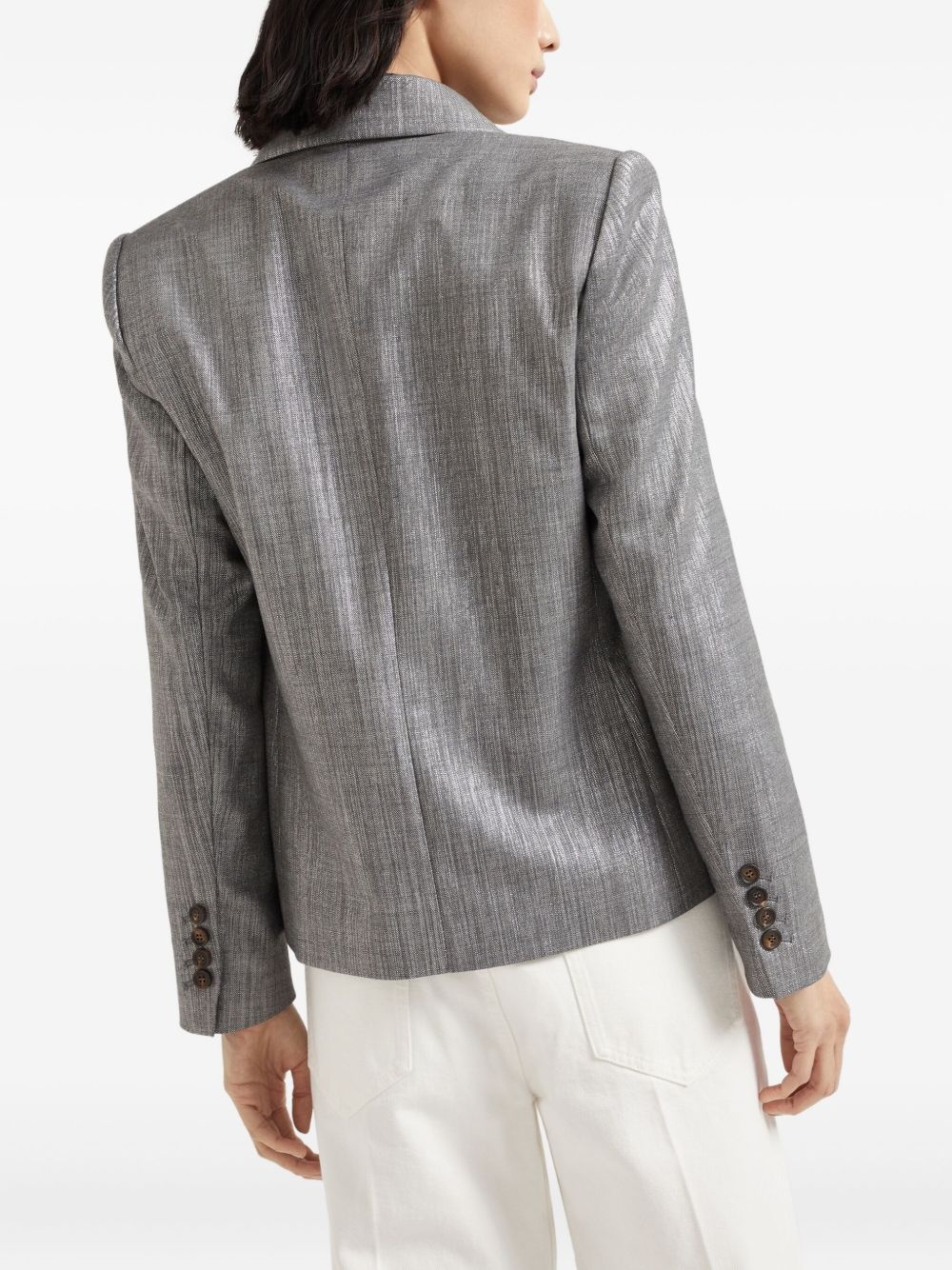 lamé-effect blazer - 4