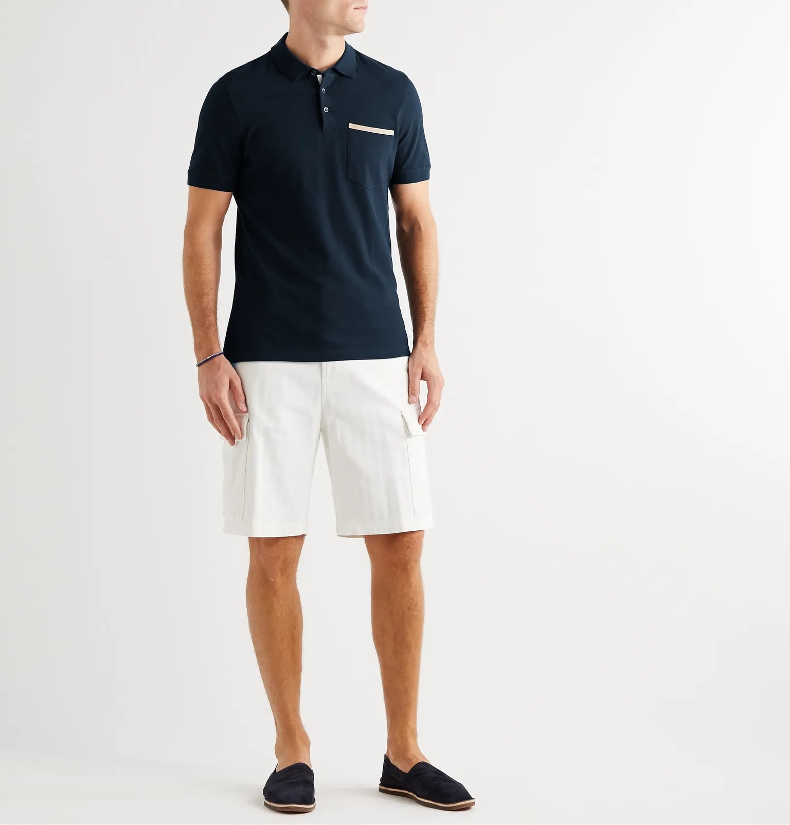 Slim-Fit Grosgrain-Trimmed Cotton-Piqué Polo Shirt - 7