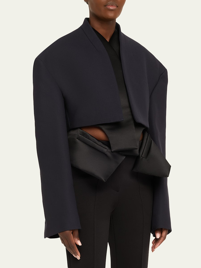 A.W.A.K.E. MODE Oversized Cropped Jacket outlook