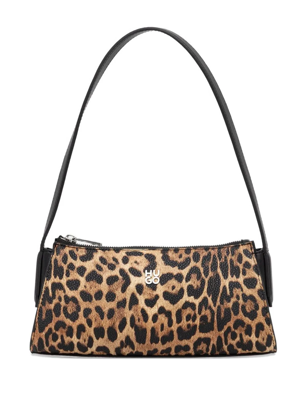 zip-fastening shoulder bag - 1